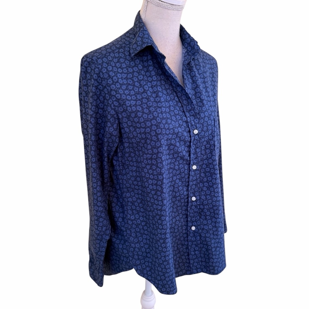 Grayson "Hero" Blue Floral Patterned Button-Up Shirt O2 - Picture 5 of 13